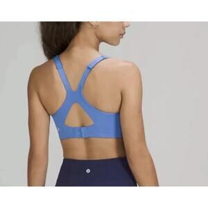 Lululemon All Powered Up Bra High Support 34D Wild Indigo Blue Pickleball Tenni